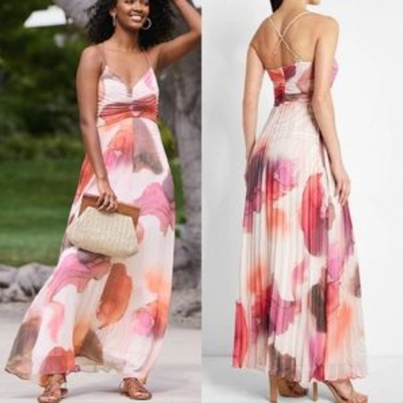 Printed Watercolor Maxi Dress (Wedding Guest) - Picture 1 of 7